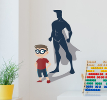 Kinderkamer sticker kleine superheld
