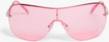 Frameless sunglasses with rhinestone detail - Pink