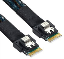 SF-100 50 cm PCI-E Slim Line SAS 4.0 SFF-8654 4i 38pin Host til SFF-8654 Slim SAS Target Kabel