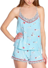PJ Salvage Short Dalamatian Dog Pyjama Blau Small Damen