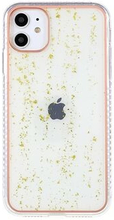 For iPhone 11 Aluminum Foil Decor IMD Electroplating Soft TPU Phone Back Case Anti-drop Cellphone P