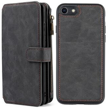 MEGSHI for iPhone 7 /8 /SE (2020)/SE (2022) Multi-Function Detachable 2-in-1 Leather Case Wallet Sta