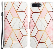 For iPhone 7 Plus/8 Plus YB Pattern Printing Leather Series-5 Marble Pattern Fashionable PU Leather