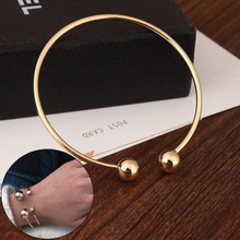 Copper Great Ball Alloy Opening Bangle For Woman(gold)