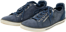 Pre -eide Damier Nubuck Leather and Suede Aventure Zip Up Sneakers