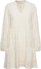 Objfeodora Gia L/S Dress Div Dresses Summer Dresses Hvit Object*Betinget Tilbud