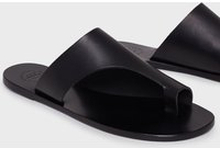 ATP ATELIER - Slip-in skor - Svart - Rosa Leather Cutout Sandals - Flats & Lågskor