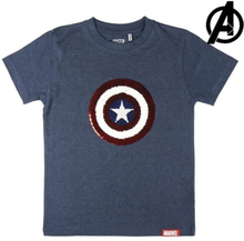 Kortærmet T-shirt til Børn The Avengers Marineblå 10 år