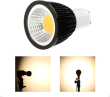 GU10 5W COB LED-Scheinwerfer Birnen Lampe Energieeinsparung High Brightness Warm Weiß Schwarz 85-265V