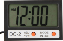 KKmoon Innen Außen Mini LCD Digital Thermometer ℃ / ℉ Temperaturmessgerät Temperaturmesser Wecker w / Probe
