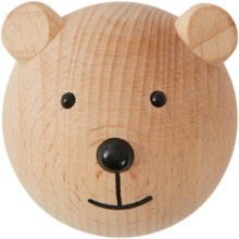 Mini Hook - Bear Home Kids Decor Storage Hooks & Hangers Brown OYOY MINI
