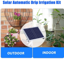 Solar Automatic Drip Irrigation Kit 7 Timing Modes 30 Watering Modes 32.8FT Automatic Watering Irrigation System Set for Garden Beds Patio Lawn Plants Greenhouse Flower for 50 Plants