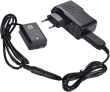 Andoer NP-FW50 Dummy Batterie + 5V 3A USB Power Adapter Kabel mit Netzstecker Ersatz für AC-PW20 für Sony NEX-3/5/6/7 Serie A33 A37 A35 A7 A7 A7II A6000 A6300