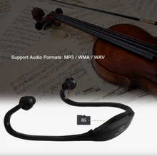 Kompakter digitaler Musik-Player Zweikanaliger Sport MP3 mit FM-Funktion Kopfhörer Drahtlose Steckkarte Headset Schwarz + Blau für Multimedia-Player