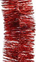 4x Kerst lametta guirlandes kerst rood 270 cm kerstboom versiering/decoratie