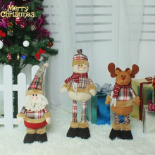 Weihnachten Ausziehbare Standing Puppe Spielzeug X'mas Party Dekorationen Ornamente Weihnachten Geschenk - Santa