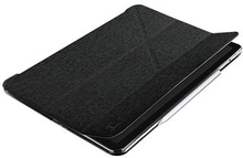 UNIQ etui Yorker Kanvas iPad Pro 12.9(2020) sort / obsidian strik sort
