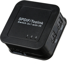 SPDIF Optical Audio Switcher mit Fernbedienung Digital TOSLINK Switch Box (3 Eingänge 1 Ausgang)
