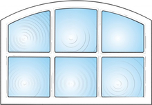 Dekorfönster Stallfönster 6-rutor Modul 12x8 Valvat