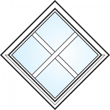 Dekorfönster Fyrkant med spröjs