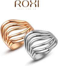 Roxi neue heiße Art und Weise einzigartige Gold überzogenes klassischer Ring-Schmucksachen für Frauen-Hochzeit-Verpflichtungs-Geschenk-Mädchen-Partei