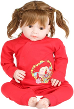 Baby-Spielanzug Unisex 100% Baumwolle Babysuit Baby Kleidung Spielanzug Chicken Print Langarm Frühling Sommer Herbst Für Neugeborenes Baby Baby Boy gebunden Schräge Öffnung Rot 0-6M