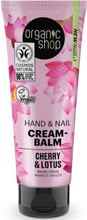 Organic Shop Hand & Nail Cream-Balm Cherry & Lotus 75 ml