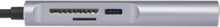 210A USB C Hub Aluminium Multi-Port USB 3.1 Adapter mit USB-C Ladeanschluss HD Übertragungsport USB C 3.1 Ports Typ-C-Anschluss SD / TF Kartenleser Grau