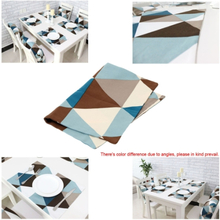 Moderne Geometrische Dreieck Muster Tisch Matte Baumwolle Rutschfest Geschirr Platzdeckchen Teller Schüssel Webart Isolationssicher Unterlage
