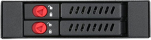 OImaster Full Metal 2 Bays Mobil Rack mit Key Lock LED-Anzeige Unterstützung für Hot-Swap 2.5 '' SATA HDD / SSD Passend für PC 3.5''Floppy Laufwerk -Geräteschachts