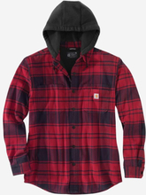 CARHARTT Skjorte jakke Flannel Fleece Lined Hooded OXBLOOD (XXL)