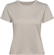 Hmlmt Aura Mesh T-Shirt T-shirts & Tops Short-sleeved Beige Hummel*Betinget Tilbud