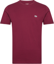 Ss Patch Logo Tee T-shirts Short-sleeved Burgunder Lee Jeans*Betinget Tilbud