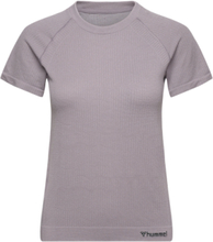 Hmlmt Flow Seamless T-Shirt T-shirts & Tops Short-sleeved Grå Hummel*Betinget Tilbud