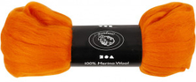 Kardad ull - Merino Garn, 21 my, 100 g, orange