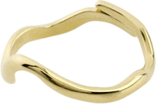 Alberte Organic Shape Ring Gold-Plated Ring Smykker Gold Pilgrim