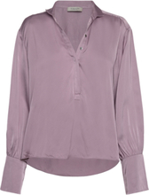 Marilyn Blouse Tops Blouses Long-sleeved Pink HUNKYDORY