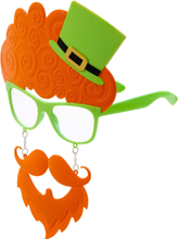 St. Patricks Day Skämtglasögon med Hatt och Skägg