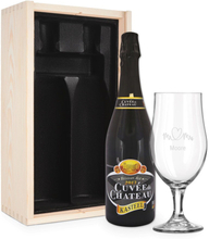 Confezione regalo di birra con bicchiere inciso - Cuveé du Chateau