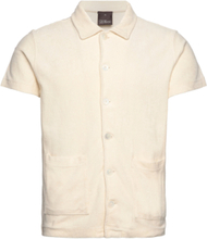 Alwin Reg Shirt S-S Tops Shirts Short-sleeved Cream Oscar Jacobson