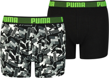 Puma Boys Logo AOP Boxer Green Combo 2-Pack-134/140
