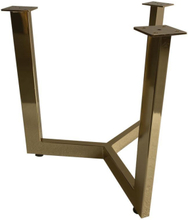 Goudkleurig stalen salontafel onderstel hoogte 43 cm en diameter 42 cm (40 x 20 mm)