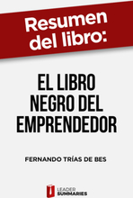 Resumen del libro "El libro negro del emprendedor" de Fernando Trías de Bes