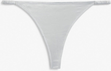 Satin low waist thong - Grey