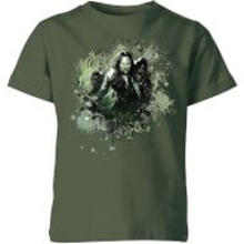 The Lord Of The Rings Aragorn Colour Splash Kids' T-Shirt - Forest Green - 3-4 Years - Forest Green