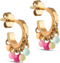 Astrid Earring Accessories Jewellery Earrings Hoops Multi/mønstret Enamel Copenhagen*Betinget Tilbud