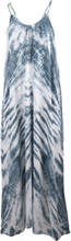 Strandjurk tie-dye print in grijs-blauw en wit