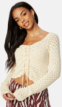 Pieces Judy LS Cropped Top Knit Birch L