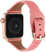 Apple Watch Series 8 (45mm) / Watch Ultra genuine leather watch strap - Deep Pink