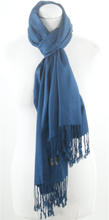 Donker jeansblauwe pashmina sjaal